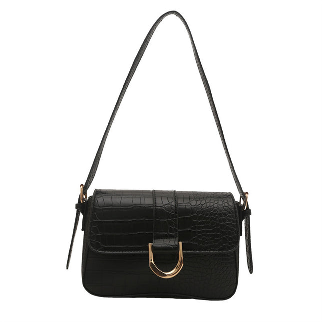 Advanced Texture Underarm Retro Style Fashionable Vachette Clasp Women's Shoulder Bag