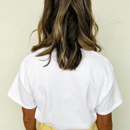 White FLOWER MARKET Graphic T Shirt
