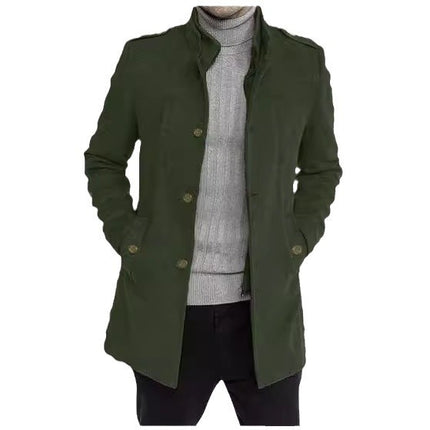 Wool Mid-length Zipper Plus Size Fake Two-pieces Coats
