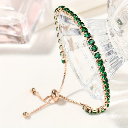 Strobe Tennis Full-Diamond Bracelet Niche Design With A Luxe High-End Vibe