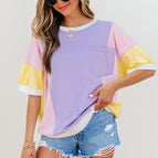 Purple / S / 62%Polyester+32%Cotton+6%Elastane