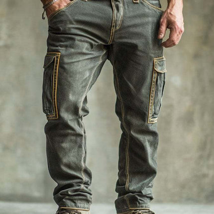 Punk Men's Vintage Work Pants