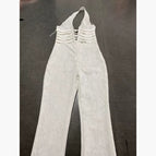 L / White With Lining