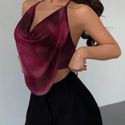 Women's Y2K Halter Neck V-Neck Backless Camisole