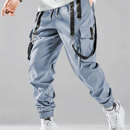 Ribbon Overalls Drawstring Sports Trousers