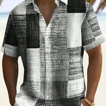 Retro Men's Fashion Plaid Printed Casual Shirt