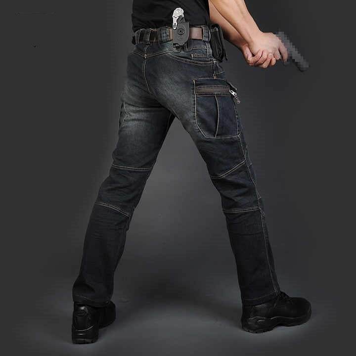 Tactical Jeans Straight Slim Training Men's Trousers