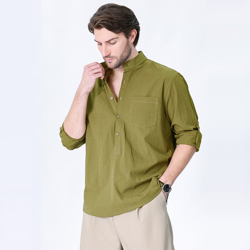 New Men's Cotton Shirt Casual Style