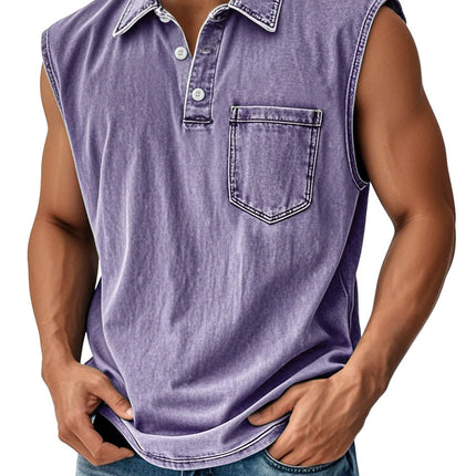 3D Digital Printing Men's Button Polo Shirt Short Sleeve