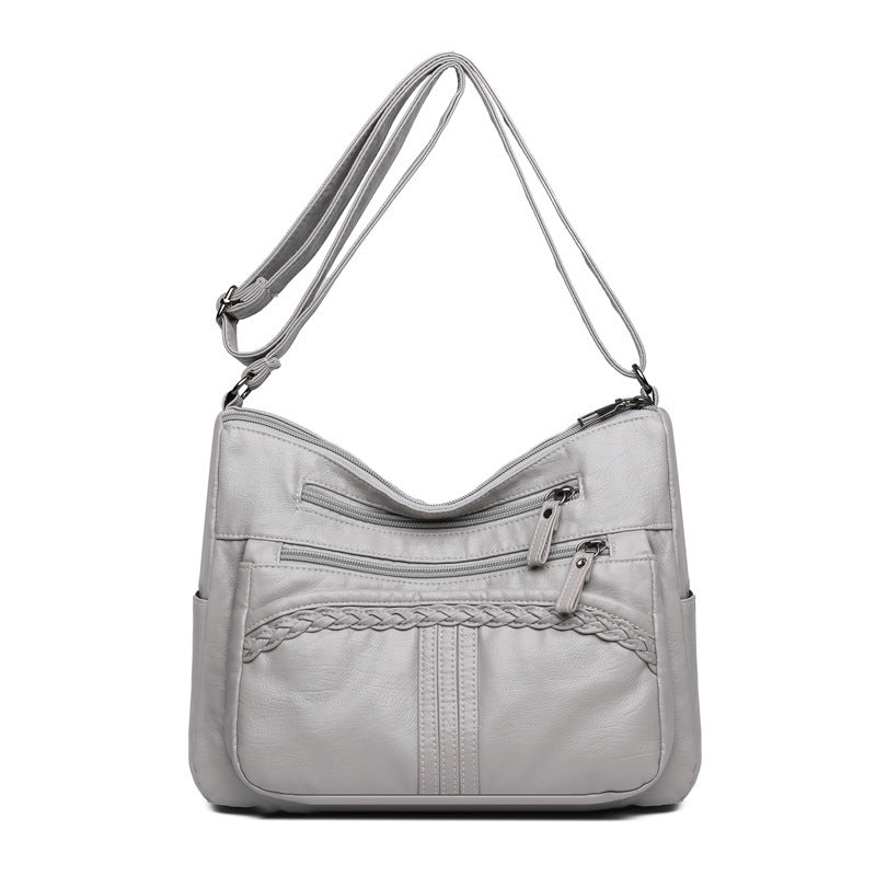 Large Capacity Multi-compartment Middle-aged And Elderly Women's Cross-body Bag Casual Small Square Bag