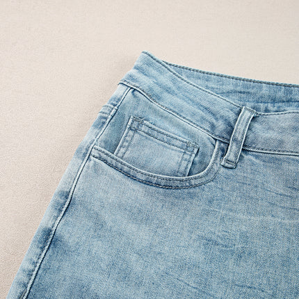 Dusk Blue Acid Wash Extra Wide Leg High Waist Long Jeans