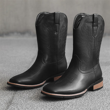 Western Denim Boots Fashion Embroidered