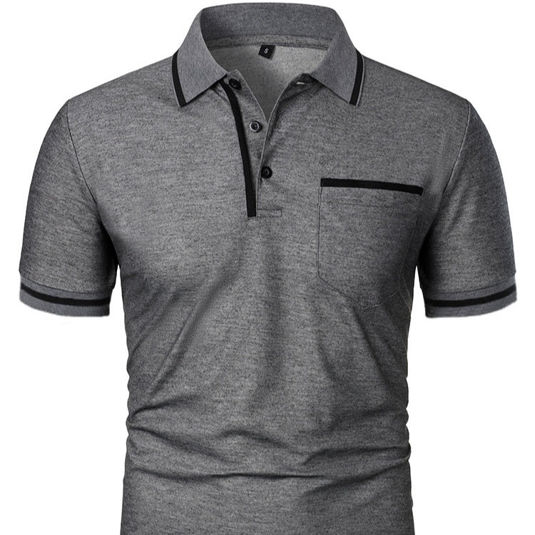 Men's Casual Lapel Short Sleeve T-shirt