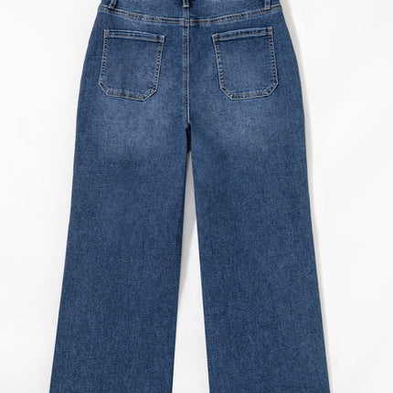Ashleigh Blue Cropped High Rise Wide Leg Jeans