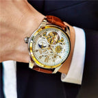 Brown With Golden White / Butterfly Clasp