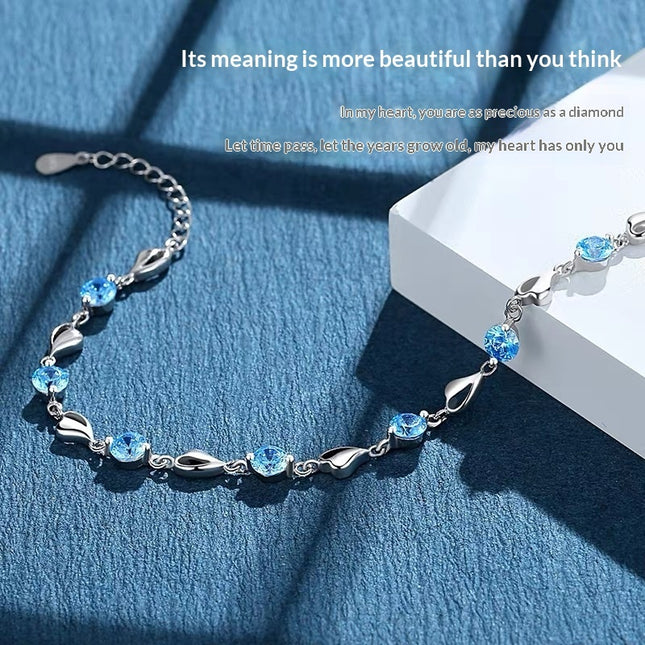 925 Sterling Silver Heart Of The Ocean Bracelet