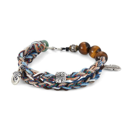 925 Sterling Silver Hand-braided Bracelet For Men And Women