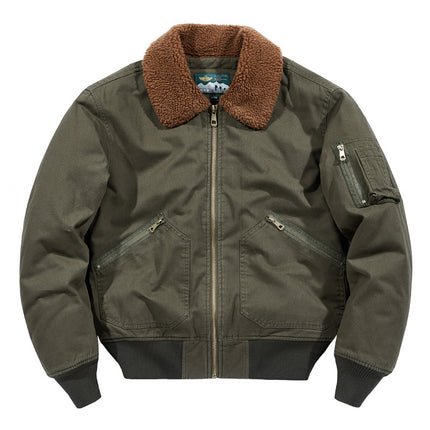 Men's Fleece-lined New Loose Lamb Wool Casual Jacket