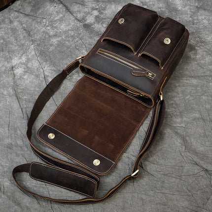 Men's First Layer Cowhide Leather Single-shoulder Bag