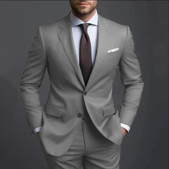 Business Casual Men's Fashion Suit Two-piece Suit