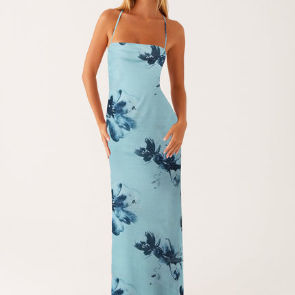 Womens Printed Sleeveless Strap Bodycon Dress