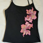 Black Purple Flower / L