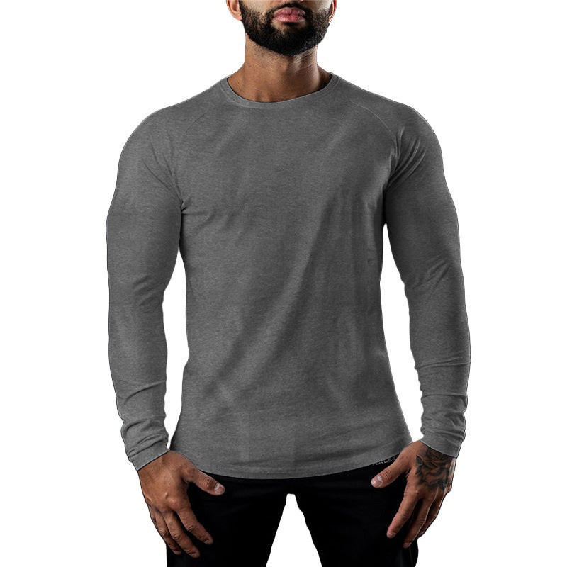 Long Sleeve Tight Sports T-shirt Round Neck Quick-drying Exercise Top