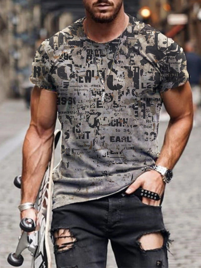 Men's Printed Short-sleeved T-shirt
