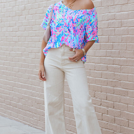 Loose Painted Floral Tee