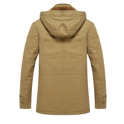 New Men's Jacket Fleece-lined Warm
