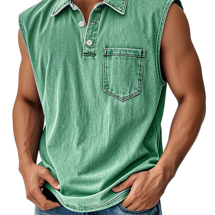 3D Digital Printing Men's Button Polo Shirt Short Sleeve