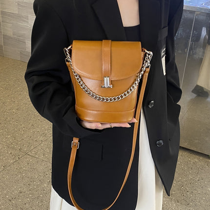 Leather Chain Women's First Layer Leather One-shoulder Crossbody Bag