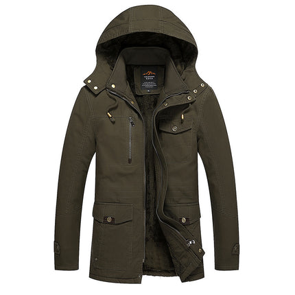 New Men's Jacket Fleece-lined Warm