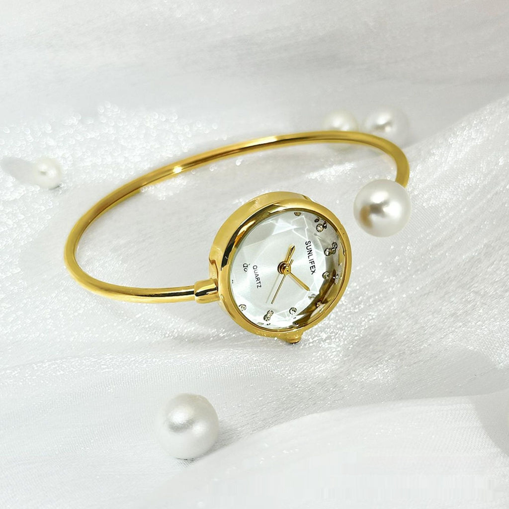 Women's High-grade Simple Pearl Bangle Watch High-grade Watch