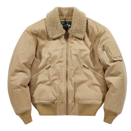 Men's Fleece-lined New Loose Lamb Wool Casual Jacket