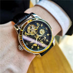 Black With Gold And Black / Butterfly Clasp