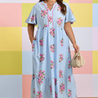 Sky Blue / 1X / 55%Cotton+45%Viscose