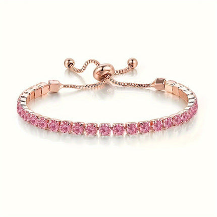 Strobe Tennis Full-Diamond Bracelet Niche Design With A Luxe High-End Vibe