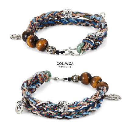 925 Sterling Silver Hand-braided Bracelet For Men And Women
