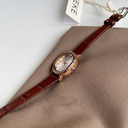 Genuine Leather Small Dial Women's Simple Retro Belt Watch