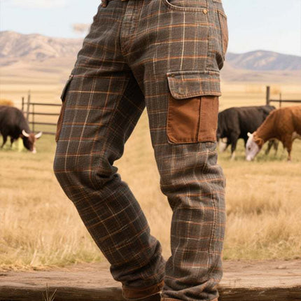Punk Men's Vintage Work Pants