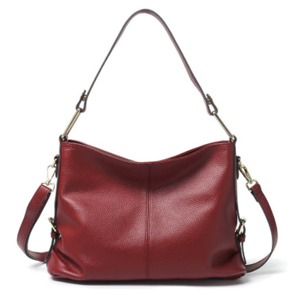 Fashion Genuine Leather Portable Crossbody Bag