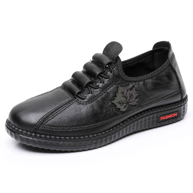 Plus Size PU Soft Bottom Slip-on Comfortable Mom Shoes