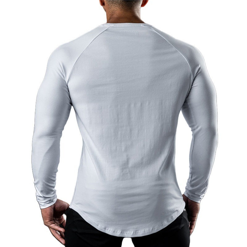 Long Sleeve Tight Sports T-shirt Round Neck Quick-drying Exercise Top
