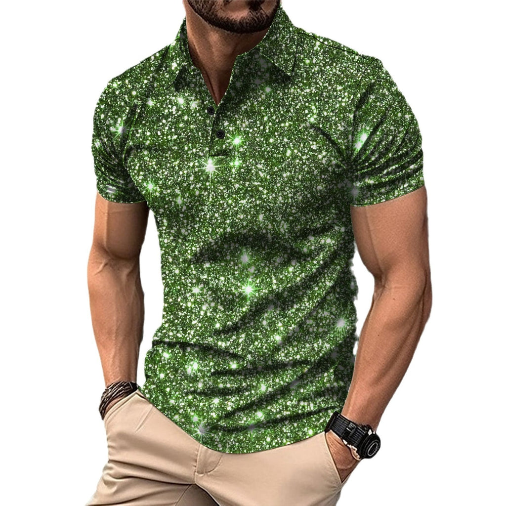 Polo Shirt Digital Printing Button Street Casual T-shirt