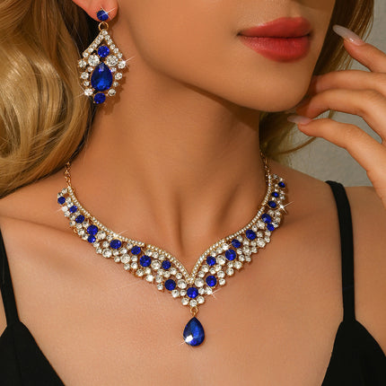 Retro Two-piece Necklace And Earring Set From Europe And The US
