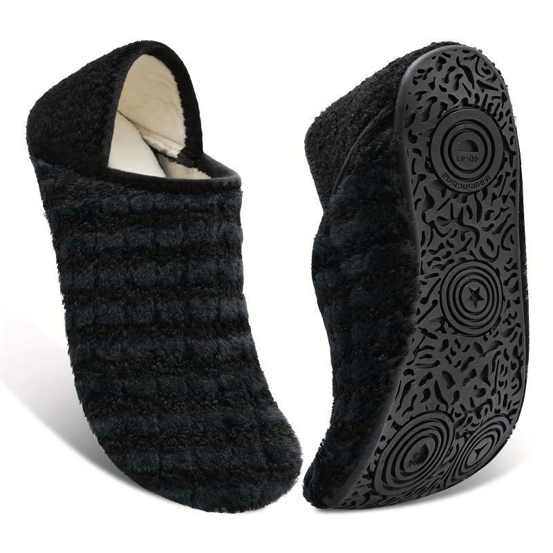 Women's Plush Flat Shoes Winter Warm Slip On Shoes