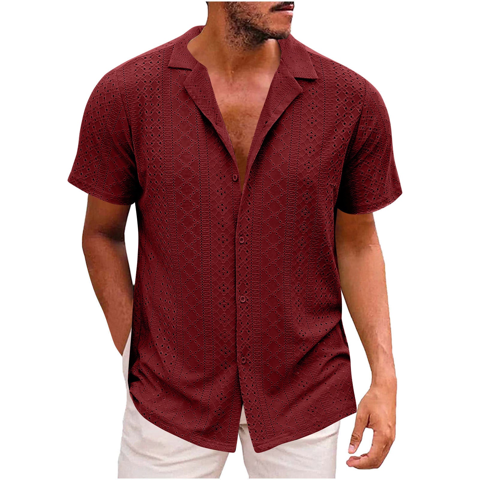 Breathable Lightweight Lapel Men's Casual Shirt