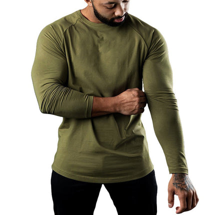 Long Sleeve Tight Sports T-shirt Round Neck Quick-drying Exercise Top