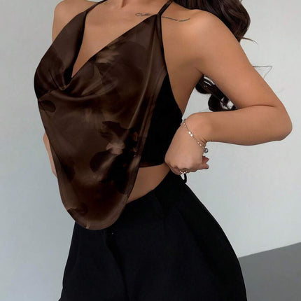 Women's Y2K Halter Neck V-Neck Backless Camisole